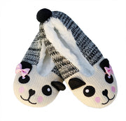 Knitted Panda Ballet Slippers with Furry Lining - Pandaloon 
