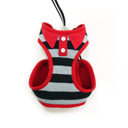 Polo Shirt Dog Harness Red/Black - Pandaloon 