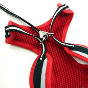 Polo Shirt Dog Harness Red/Black - Pandaloon 