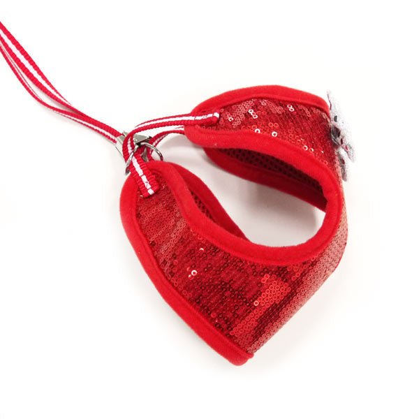 Sequin Bowtie Harness Red - Pandaloon 
